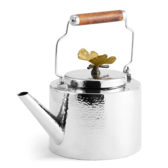 Michael Aram Silver Teapot with Gold Accent